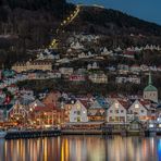 Bergen - Blick zum Fløyen