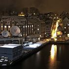 Bergen Hafengebiet abends