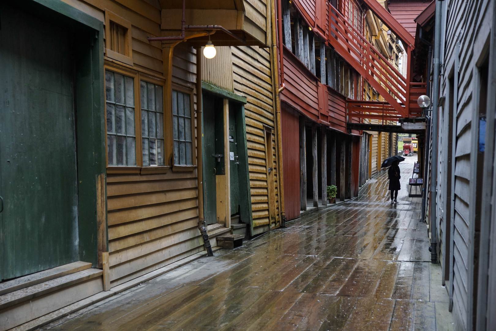 Bergen im Regen