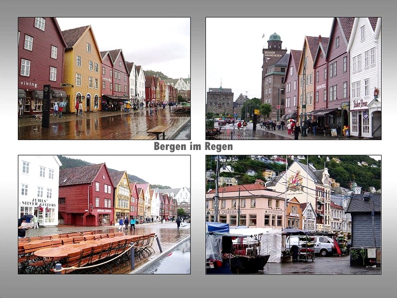 -Bergen im Regen-