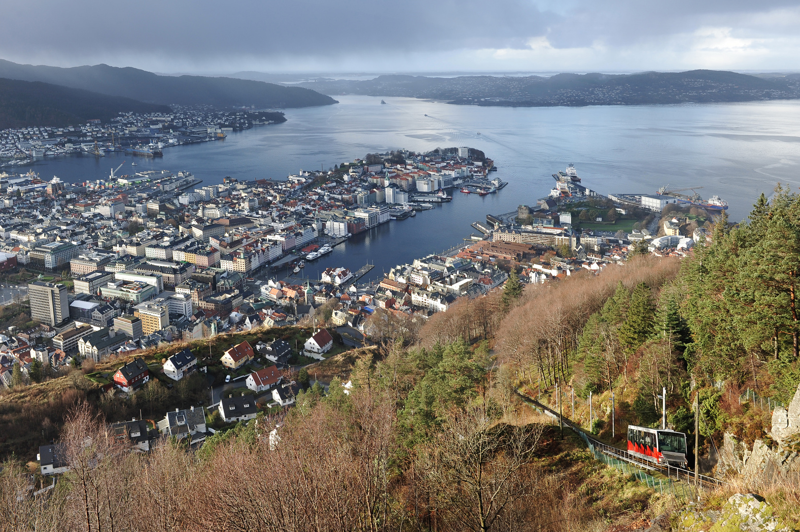 Bergen / Norwegen - Aussicht vom Fløyen