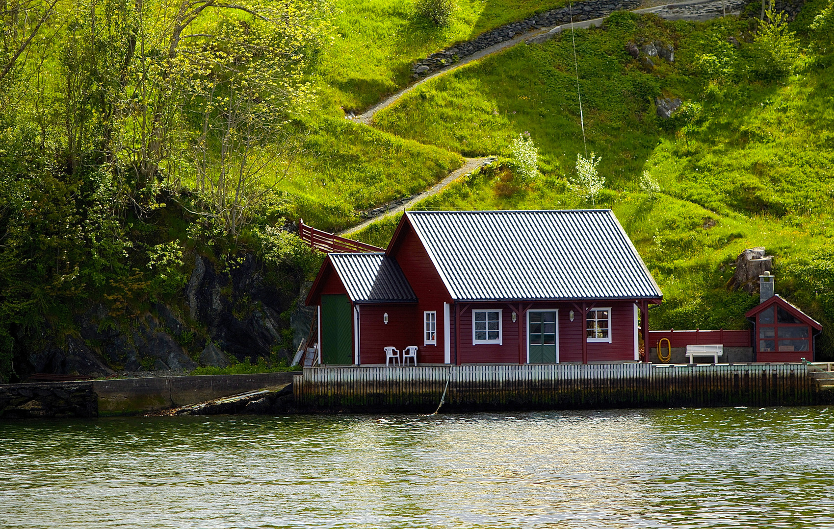 Bergen/Norwegen ein Haus am Meer
