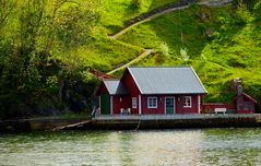 Bergen/Norwegen ein Haus am Meer