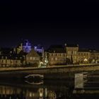 Bergerac, son port, vu depuis le quartier de la Madeleine