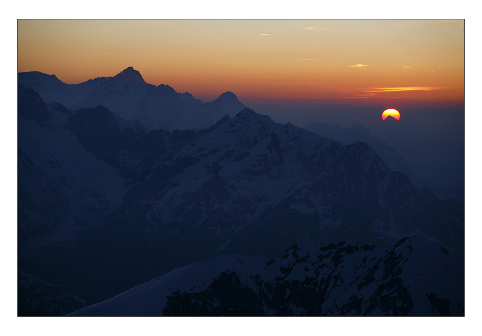 Bergerätsel zum Sonnenuntergang