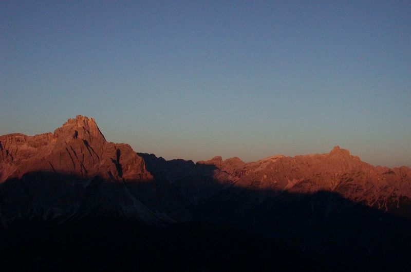 Bergfeuer in den Sextner Dolomiten