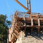 Bergfried auf der Friesacher Burgbaustelle