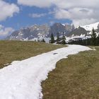 Bergfrühling im Prättigau: Blick auf Drusenfluh 2830m