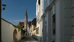 Berggasse mit Kirchturm Steyr