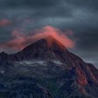 Berggipfel im Abendrot