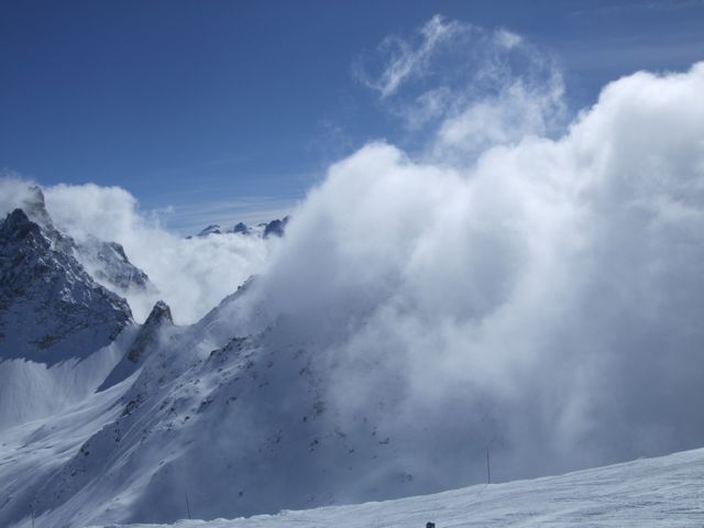 Berggipfel in Frankreich Les Trois Vallees