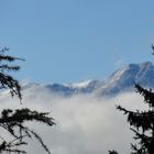 Berggipfel mit Wolken. Blick vom Brenner Pass in Süden, Italien