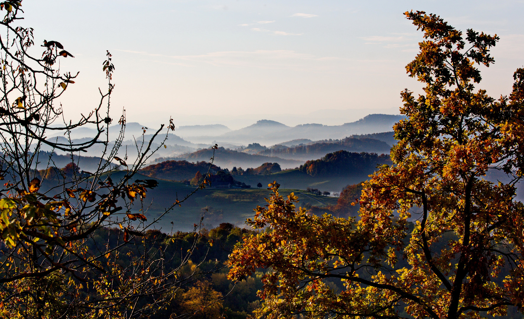 Berghausen Umgebung Herbst in der Südsteiermark