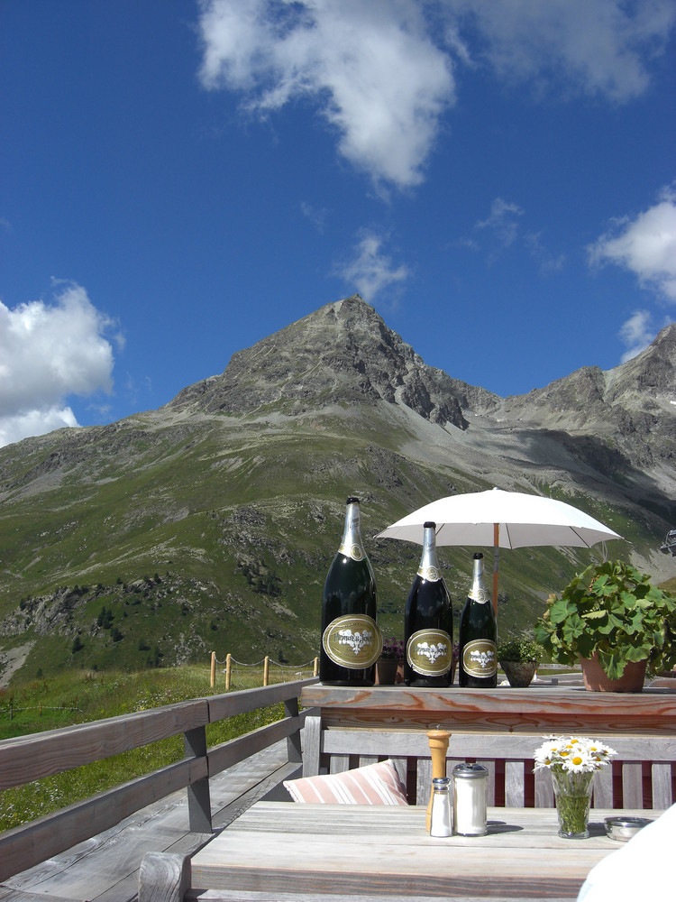 Berghütte bei St Moritz