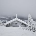 Berghütte im Winter