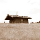 Berghütte in Sepia