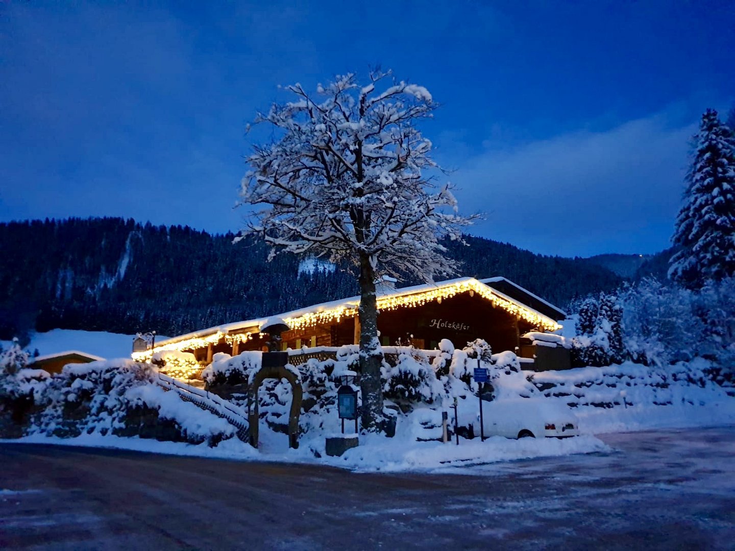 Berghütte/Restaurant Holzkäfer auf 1000 Meter