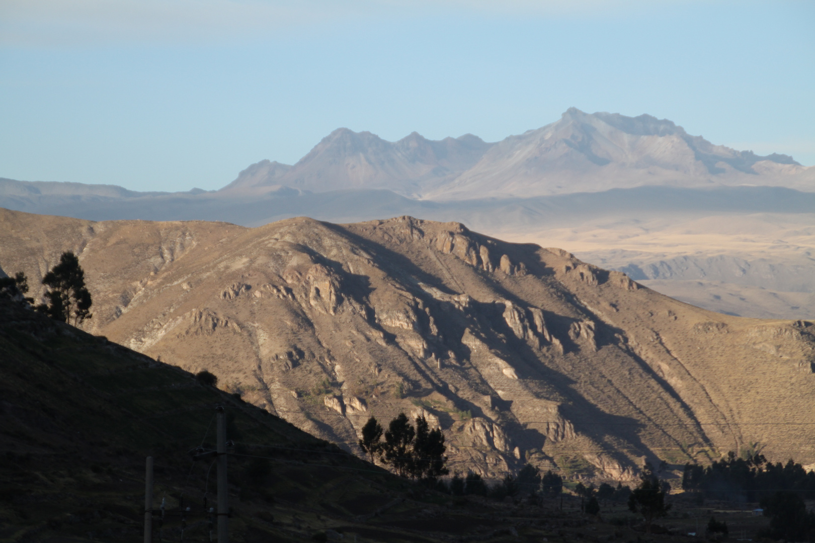 Bergkette im Colcacanyon in Peru