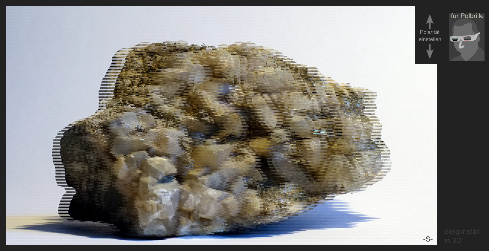 Bergkristall in 3D 