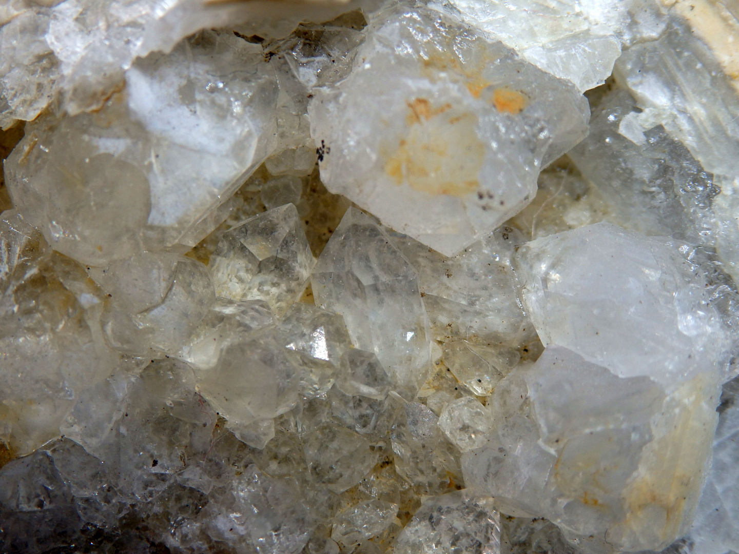Bergkristallbildung in fossilem Seeigel aus der Kreidezeit