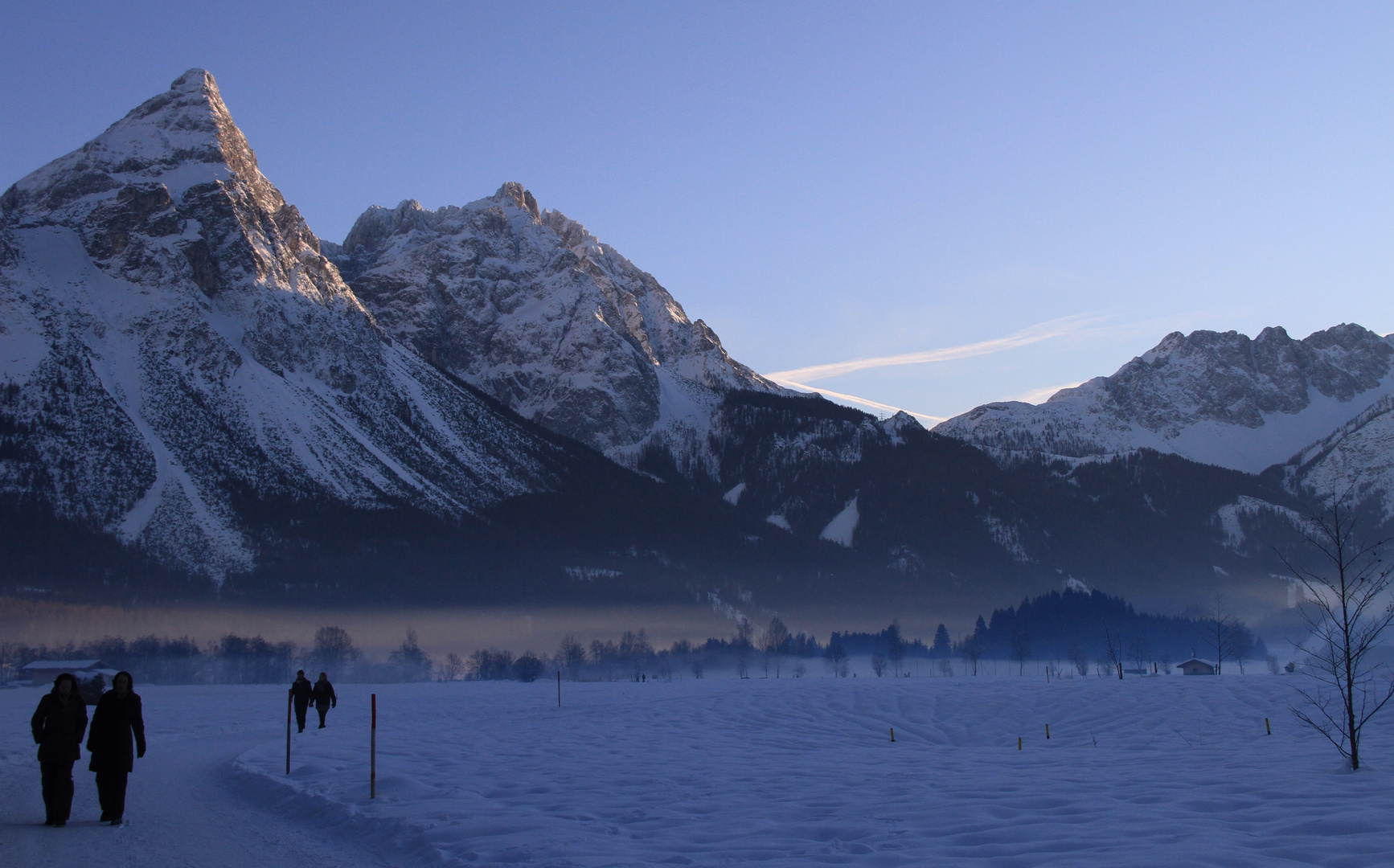 Berglandschaft im Abendlicht