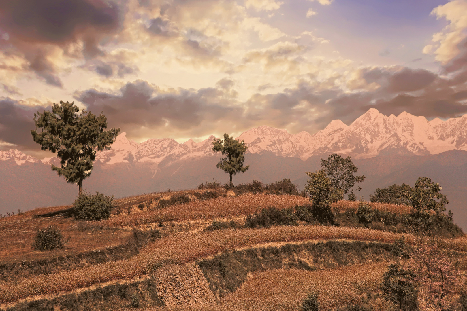 Berglandschaft in Nepal