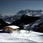 Berglandschaft mit Hütte