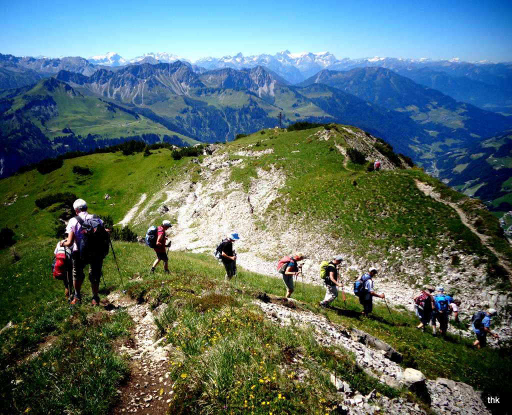 Bergler beim Abstieg von der Blasenka (2030m)