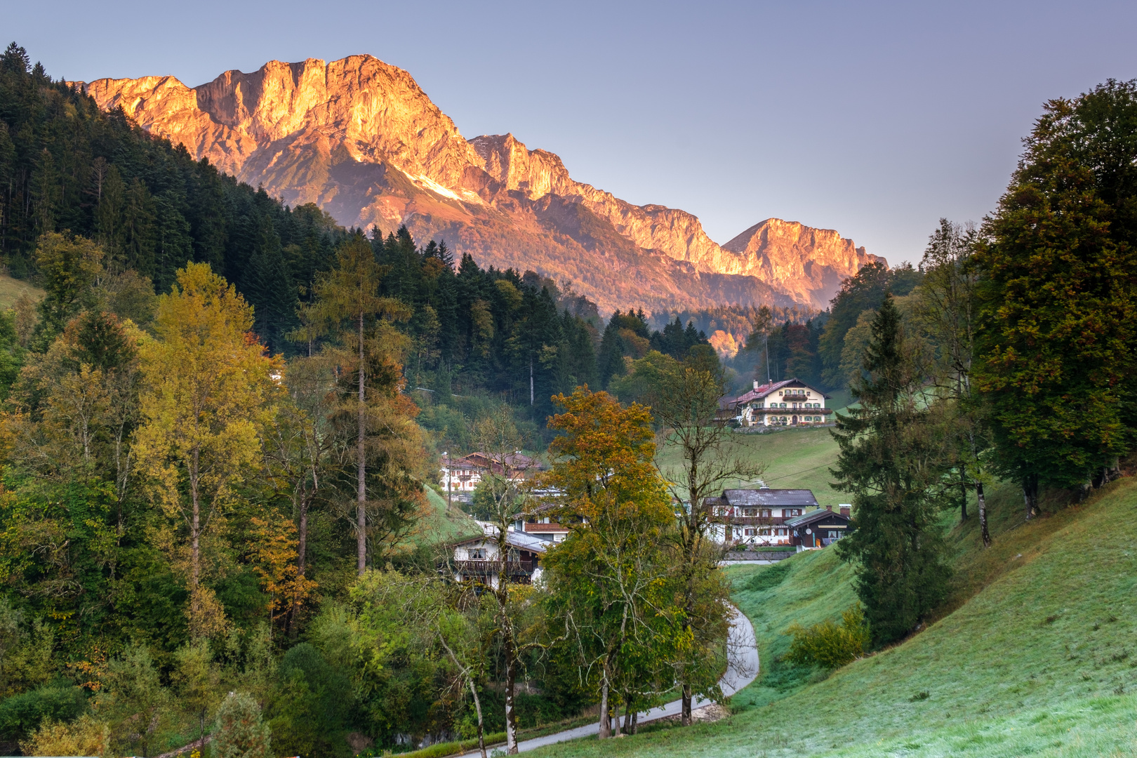 Bergleuchten in Bayrischer Idylle