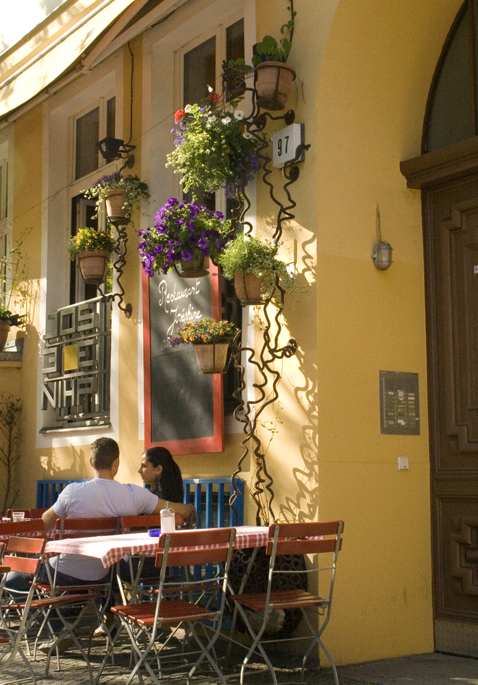 Bergmannstraße im Sonnenschein