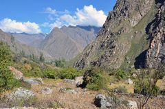 Bergpanorama am Beginn des Inka-Trails