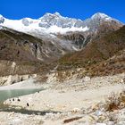 Bergpanorama am Birendra-See in der Manaslu-Region