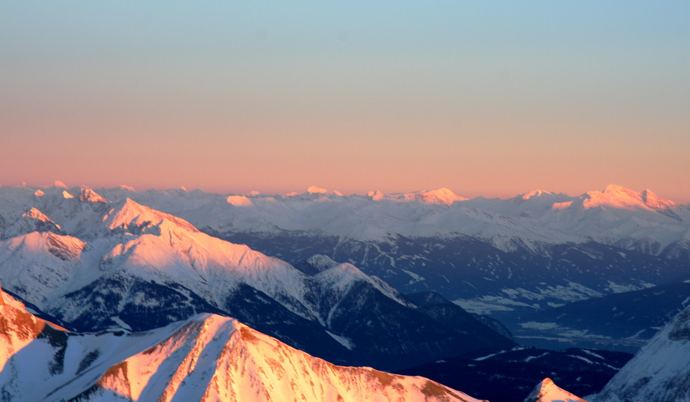 Bergpanorama auf der Zugspitze