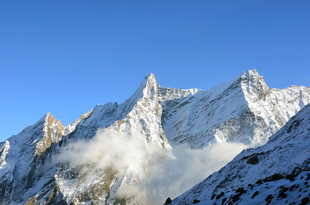 Bergpanorama bei Dharamsala auf der Manaslu-Runde