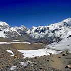 Bergpanorama beim Abstieg vom Thorong La nach Osten