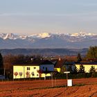 Bergpanorama (Blick über Kirchberg/ Thening zu den Salzkammergut - Bergen)