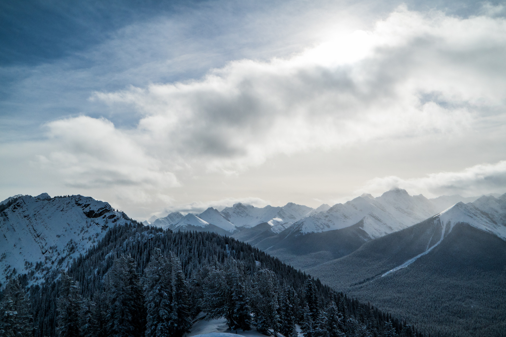 Bergpanorama der Rocky Mountains