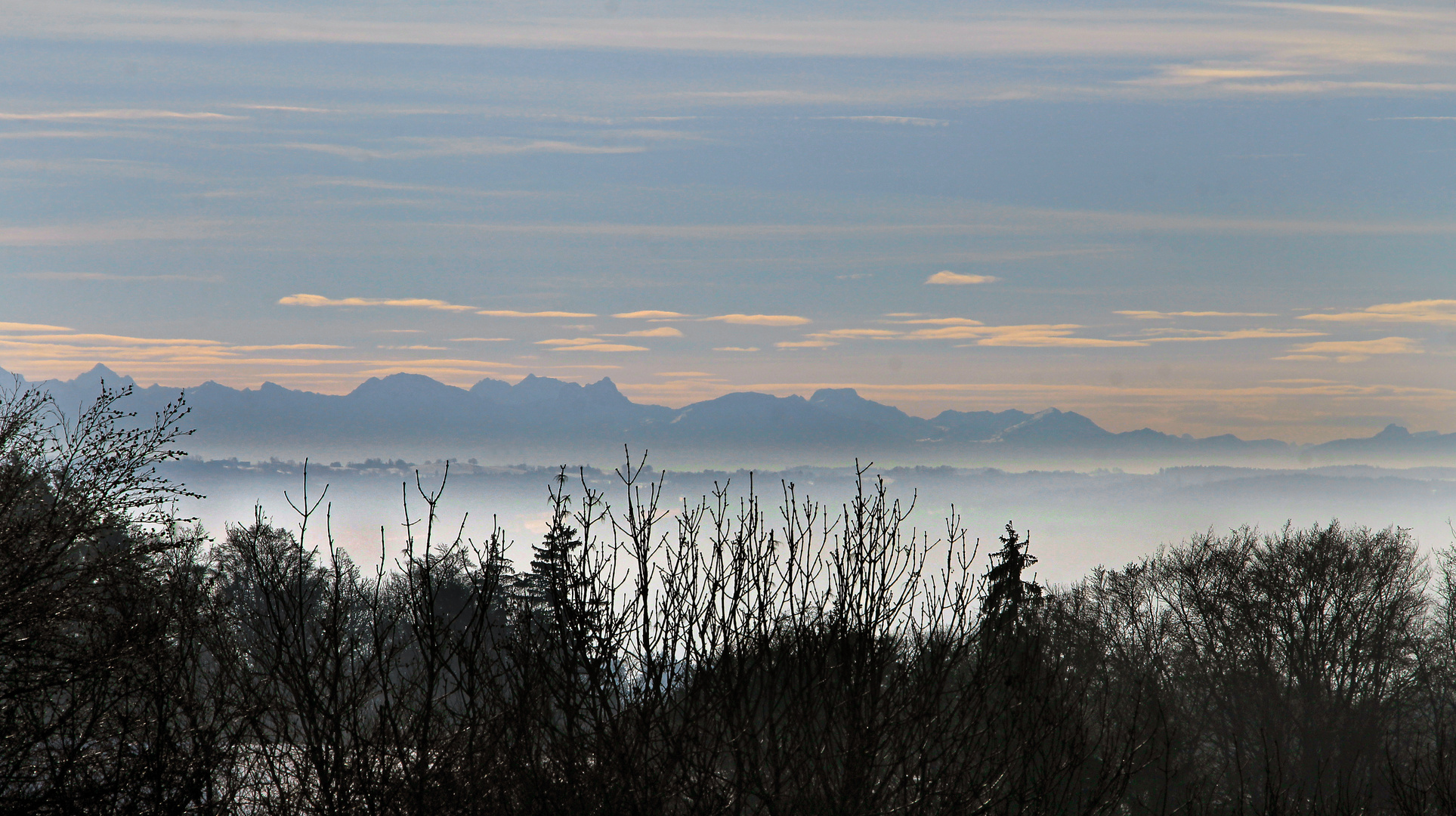 Bergpanorama im Winter