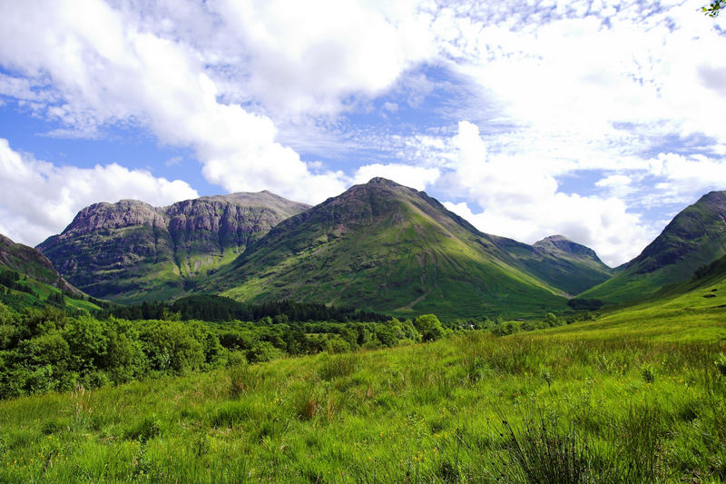 Bergpanorama in der Nähe vom Glen Nevis