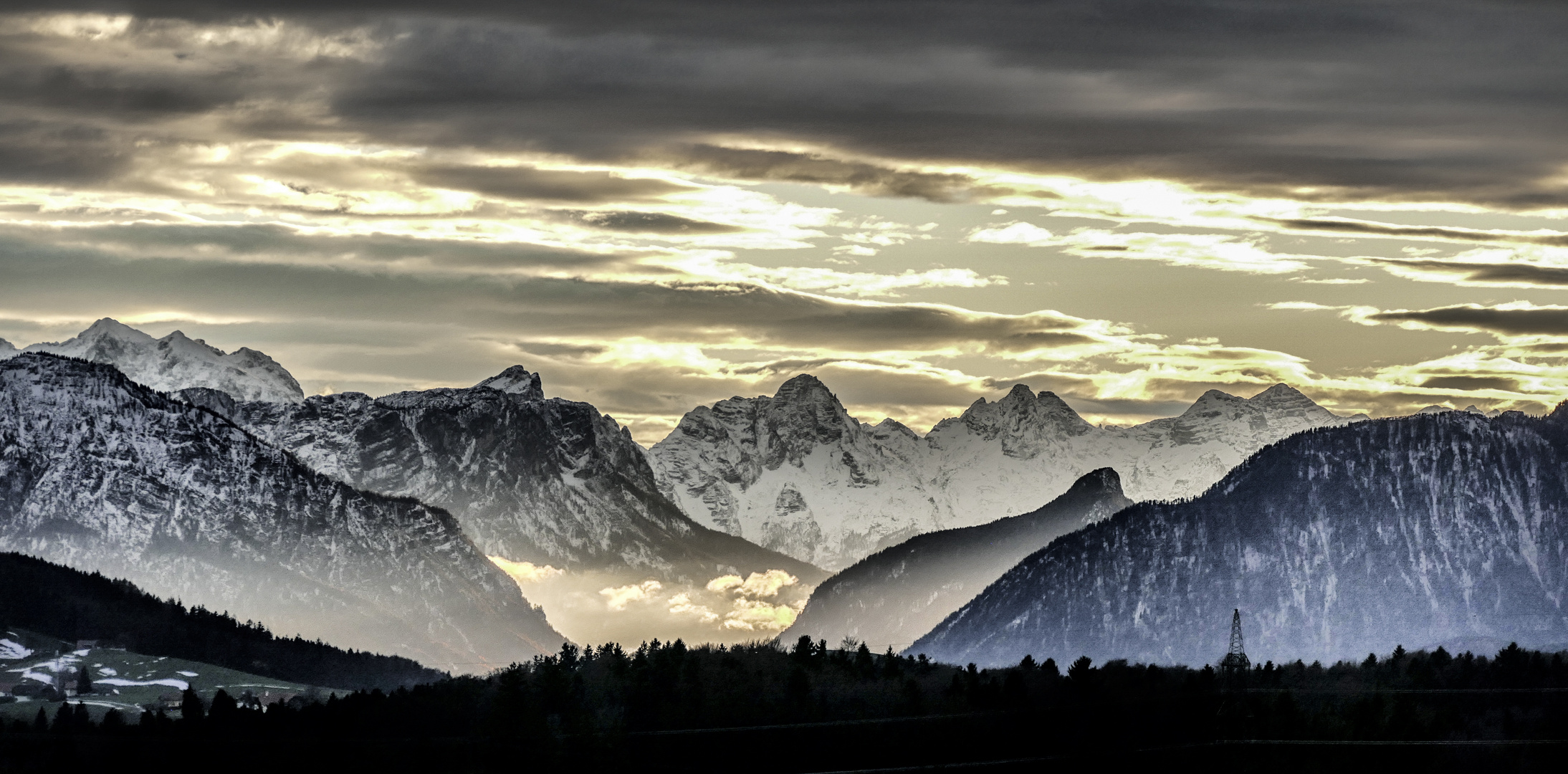 Bergpanorama in Salzburg / Elixhausen