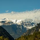 Bergpanorama mit Wolken und Nebeln