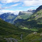 Bergpanorama oberhalb von Geiranger