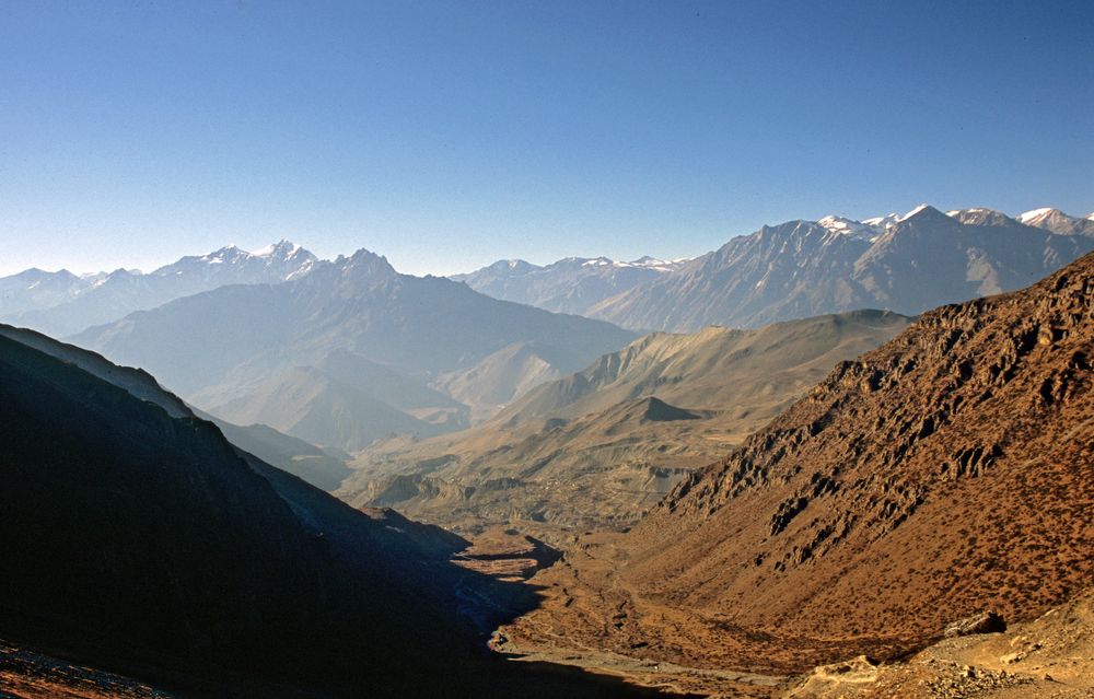 Bergpanorama oberhalb von Muktinath Phedi