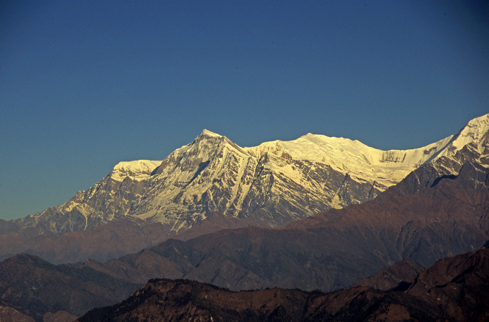 Bergpanorama vom Poon Hill zum Sonnenaufgang