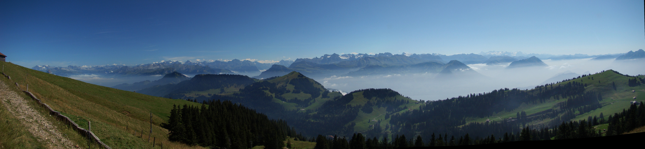 Bergpanoramablick vom Rigi Kulm