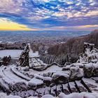 Bergpark im Winter.