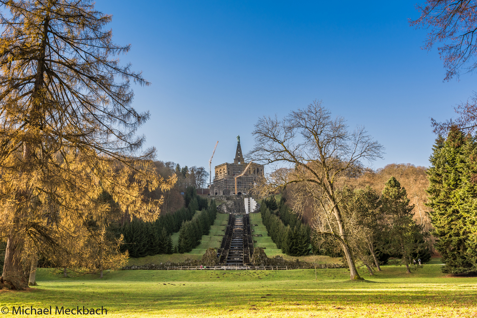 Bergpark Wilhelmshöhe, Kassel, Blick auf den Herkules