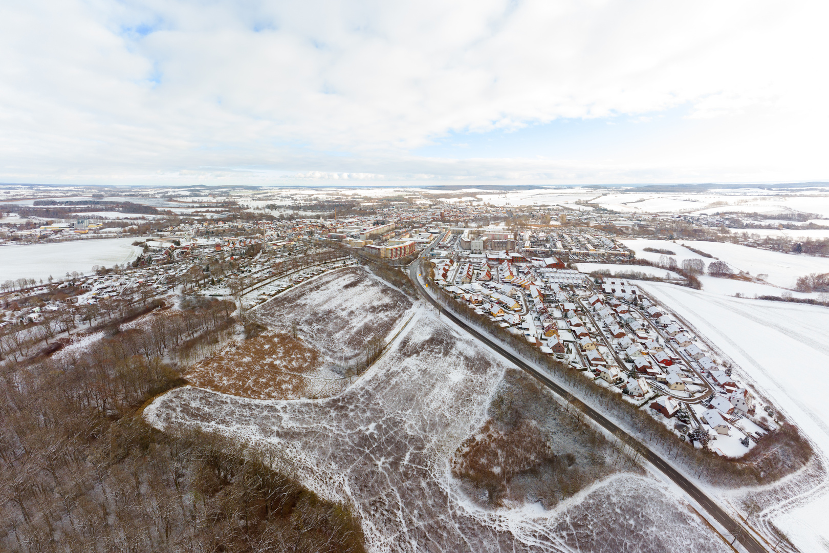 Bergringstadt Teterow im Schnee