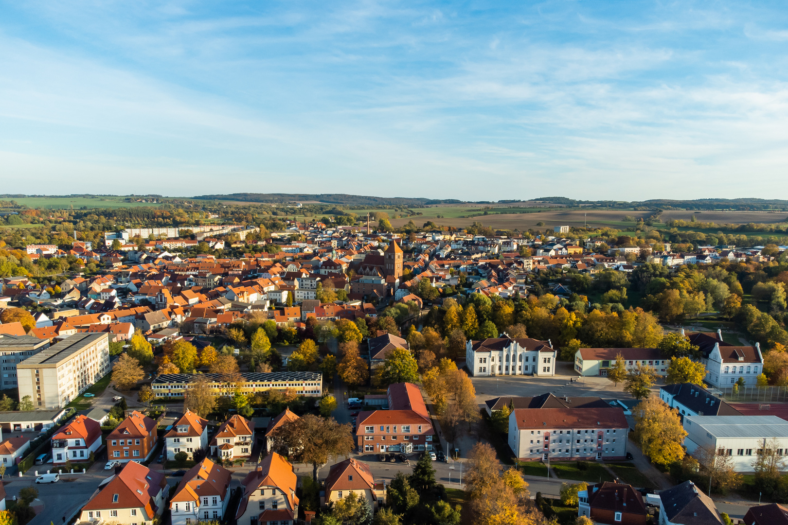 Bergringstadt Teterow von oben
