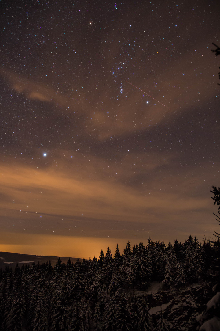 Bergsee an der Ebertswiese bei Nacht